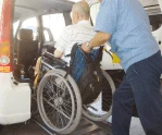 送迎車にて来所の様子